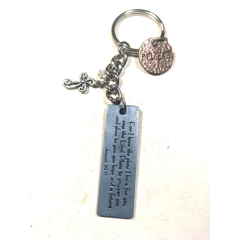 Jeremiah 29 11 Plans Religious Silver Tone Keychain Believe